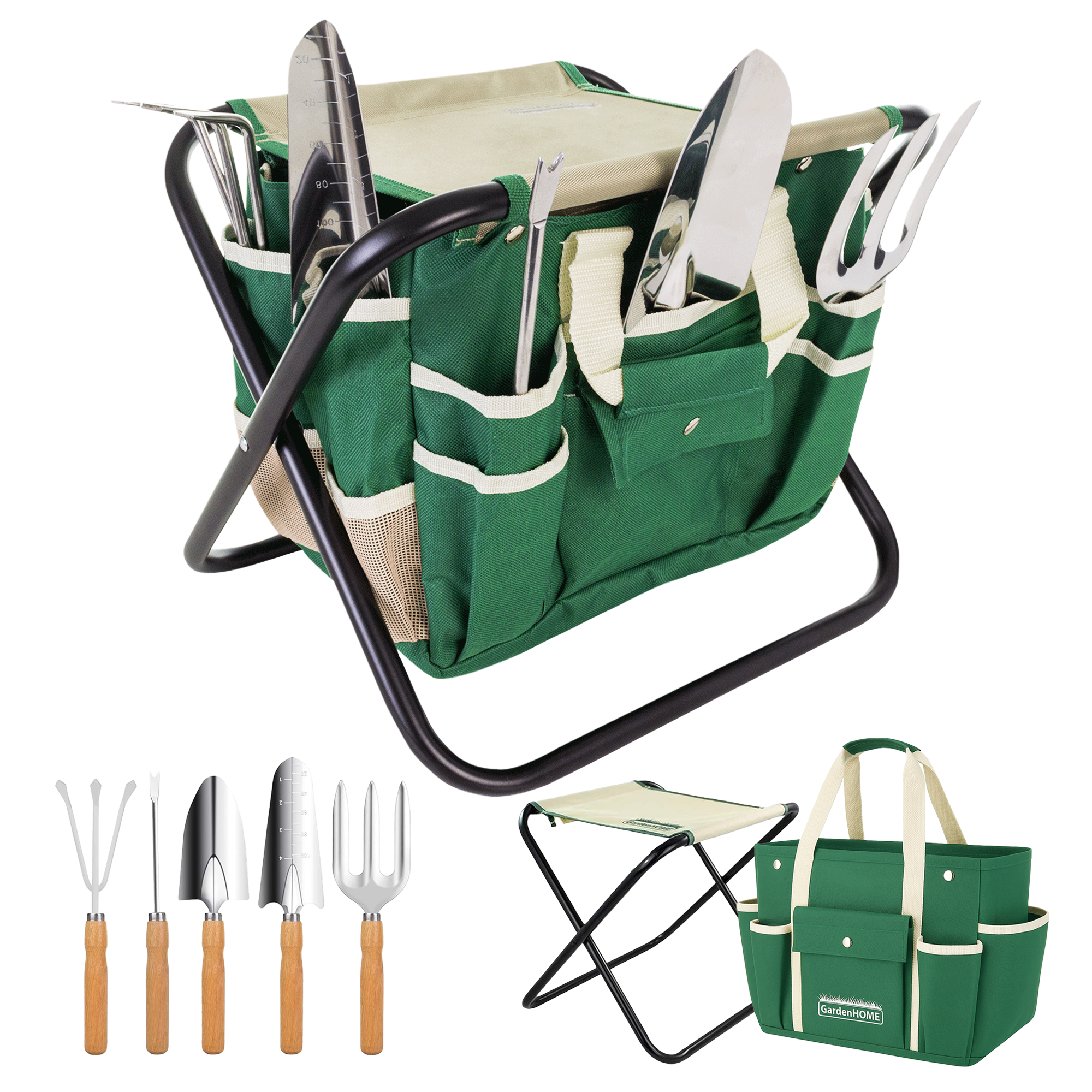 garden tool set stainless steel GardenHOME Garden Tool Set, Stainless Steel 7 Piece Tool Set, Heavy Du – Aspectek