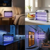 Upgraded Aspectek 20W Electric Bug Zapper, Bug Fly Zapper. Effective Mosquito, Fly, and Insect Zapper. Includes 2 Extra Bulbs. Lightweight Design, 2800V Electric Grid.