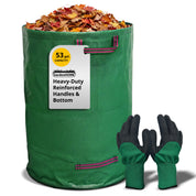 GardenHOME 53 Gallon Yard Leaf Waste Bag – Heavy-Duty Reusable Garden Bag for Leaves, Grass & Yard Debris, Tear-Resistant Woven Fabric, Upright Stand-Up Design
