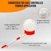 ASPECTEK Safe and Practical Powder Duster, Dust Applicator with Extension Nozzle