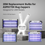 Aspectek Bug Zapper Replacement UV Lamp Bulb Light Tube 10W for 20W Electronic Bug Zapper, 2-Pack