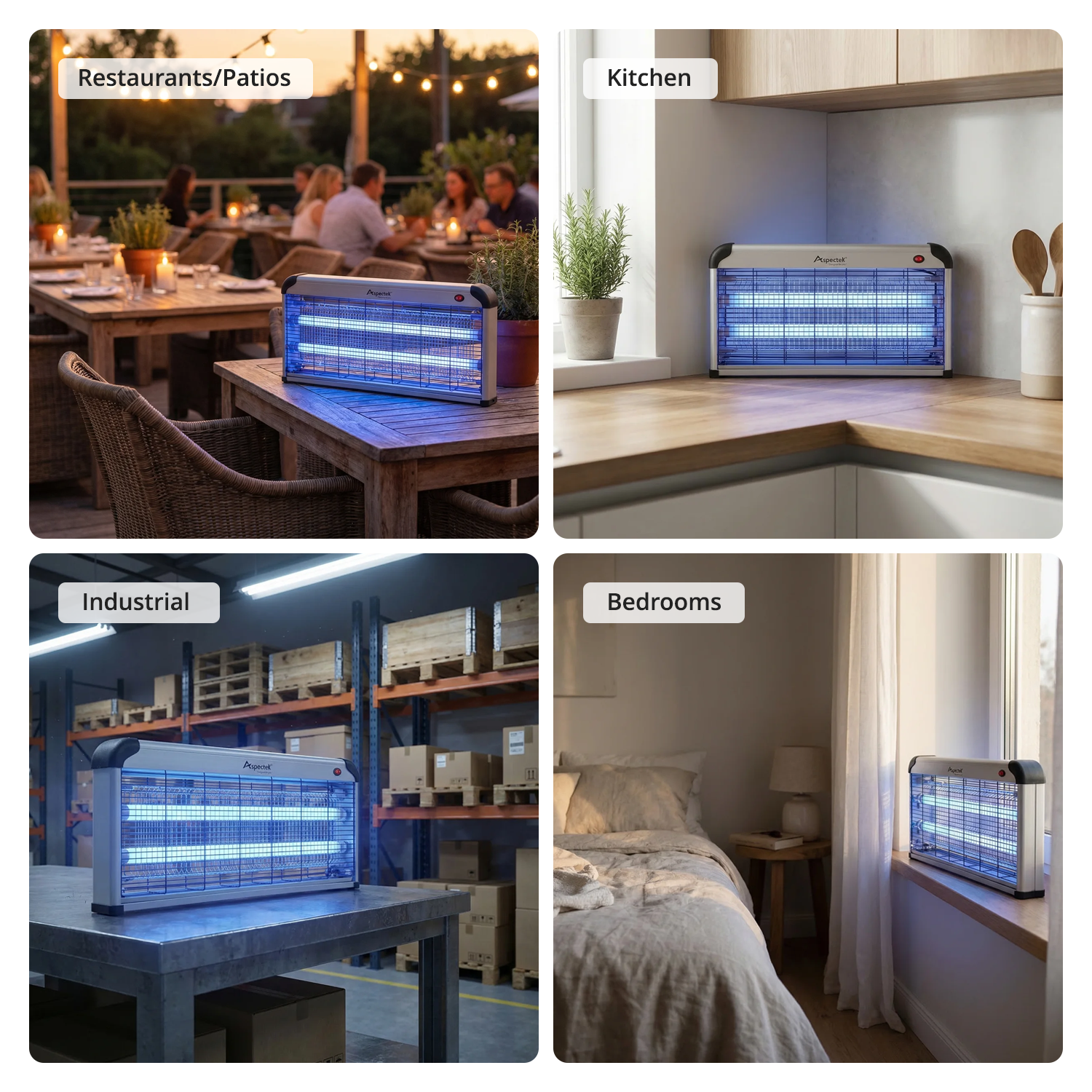 Aspectek Bug Zapper Replacement UV Lamp Bulb Light Tube 20W for 40W Electronic Bug Zapper, 2-Pack