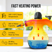 Comforday Multi-Purpose Handheld Pressurized Steam Cleaner with 9-Piece Accessories