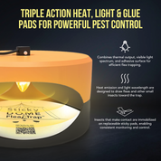 Aspectek  Trapest Sticky Dome Bug Trap with 2 Glue Discs. Odorless Cleaner and Flea Killer Trap Pad