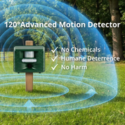 Yard Sentinel + Strobe Light Outdoor Ultrasonic Animal Repeller, Waterproof – Cat Repellent, Skunk Repellent, and Bird Repellent (1-Pack)