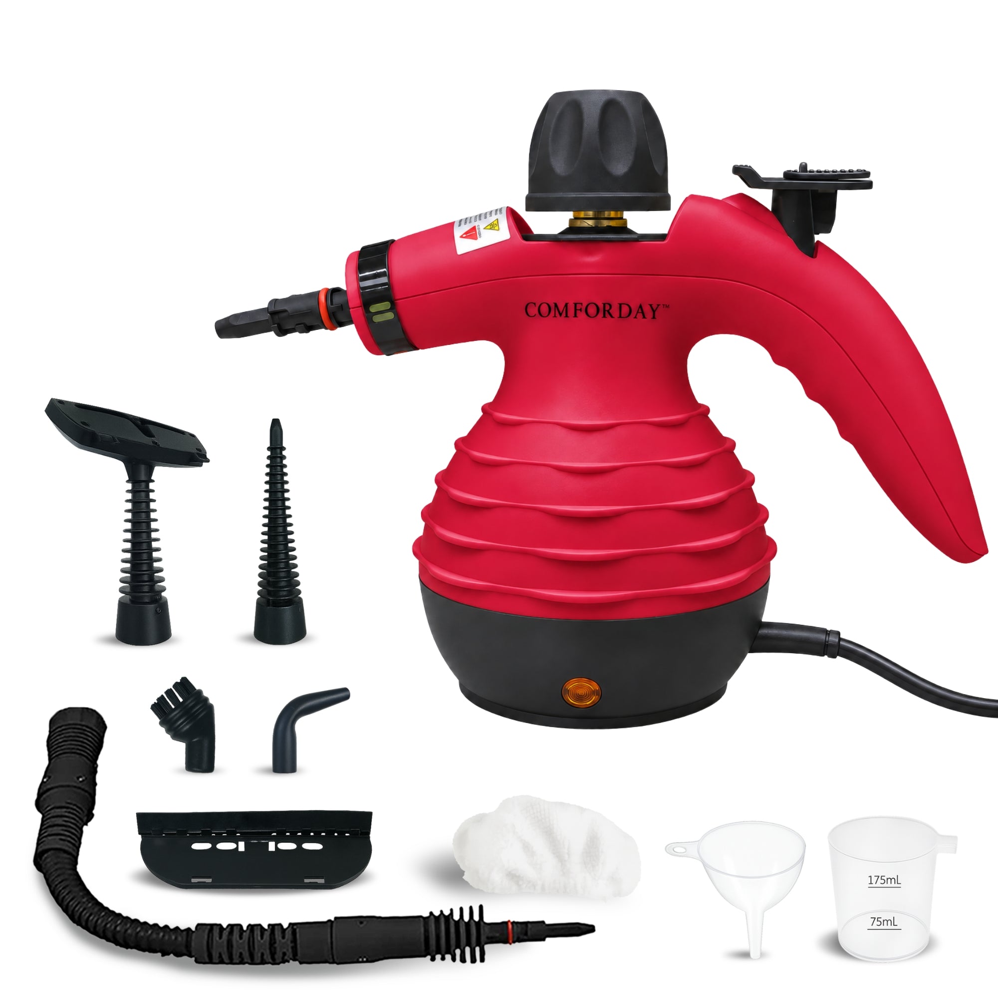 Comforday Handheld Pressurized Steam Cleaner with 9 Accessories