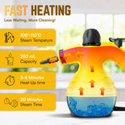 Comforday Handheld Pressurized Steam Cleaner with 9 Accessories