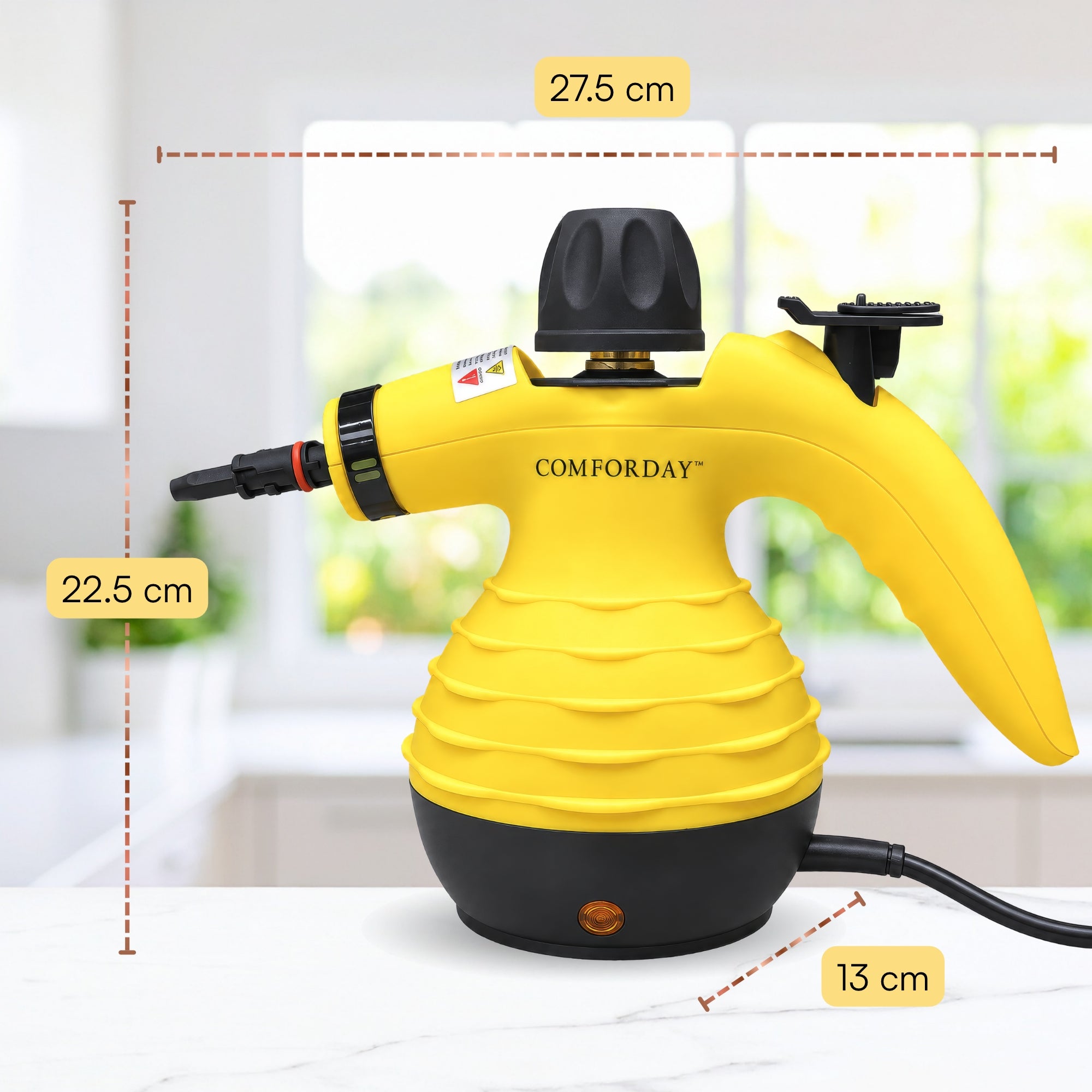Comforday Handheld Pressurized Steam Cleaner with 9 Accessories