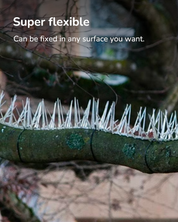 Durable bird spike deterrent to prevent birds from landing on ledges, roofs, and fences