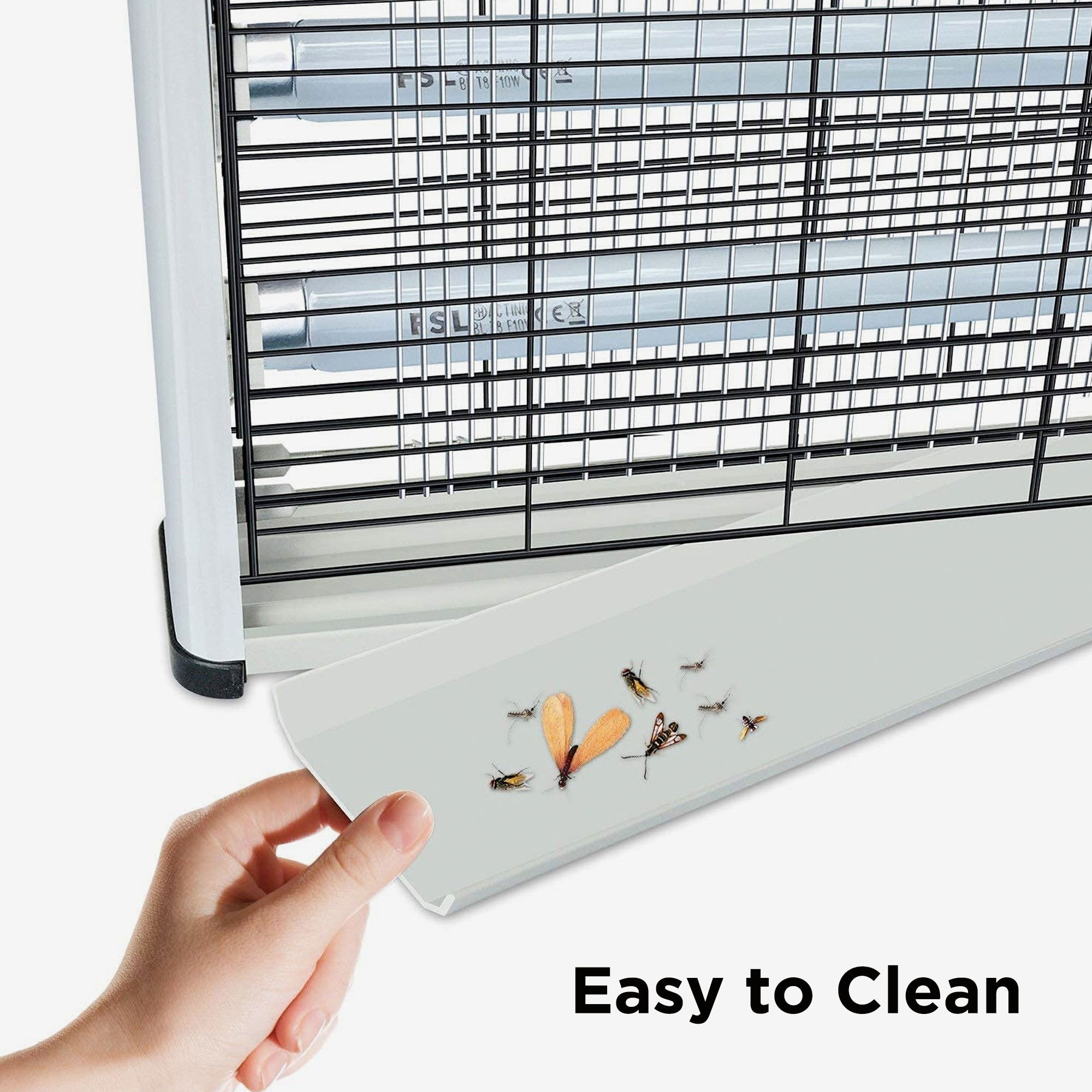 Aspectek 20W indoor bug zapper with protective mesh screen and UV light bulbs, including 2 replacement bulbs

