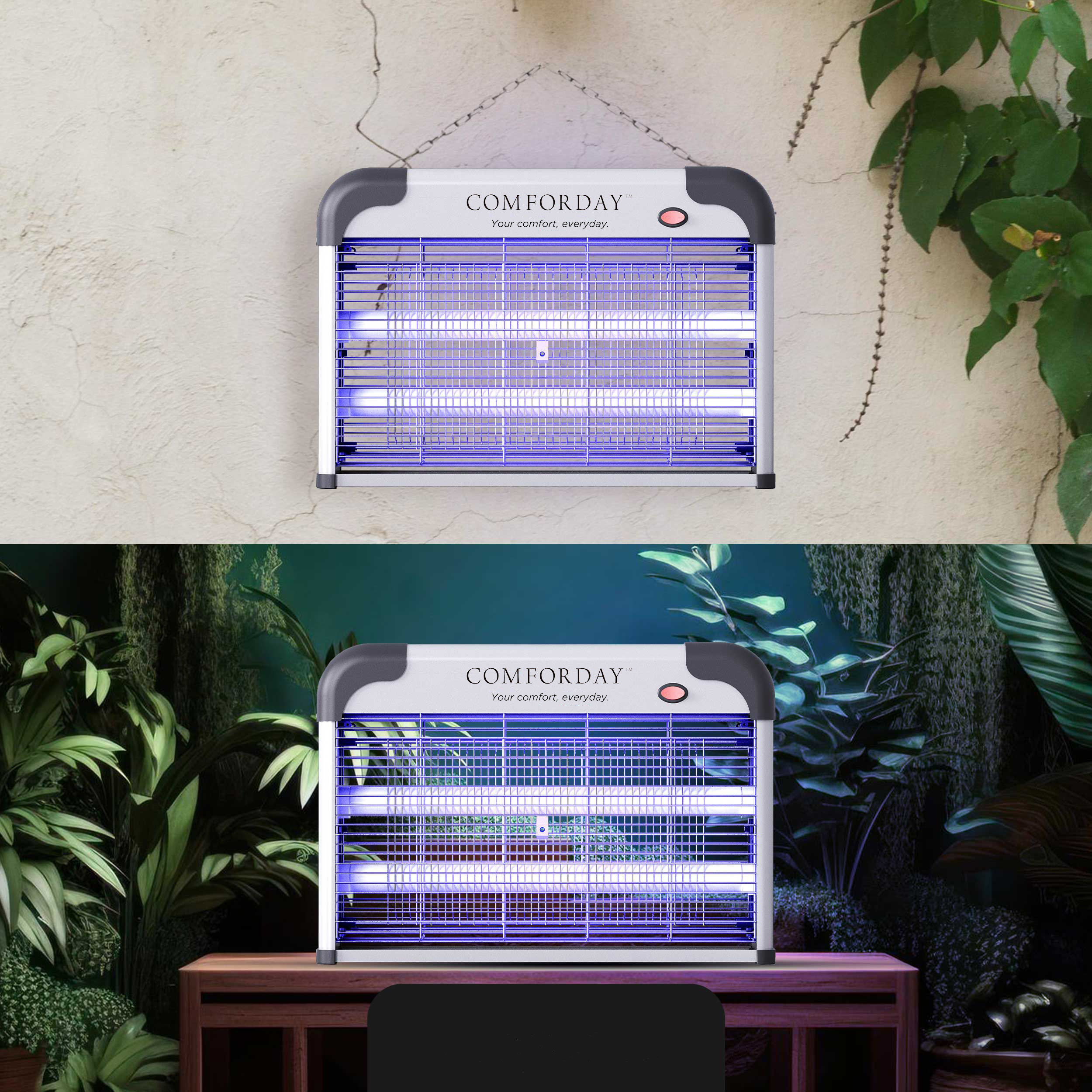 Comforday 20W Bug Zapper & Electric Indoor and Outdoor Mosquito Repellent, Insect Zapper, Zapper Bug Zapper, Bug Lamp, Bug Lamp Zapper