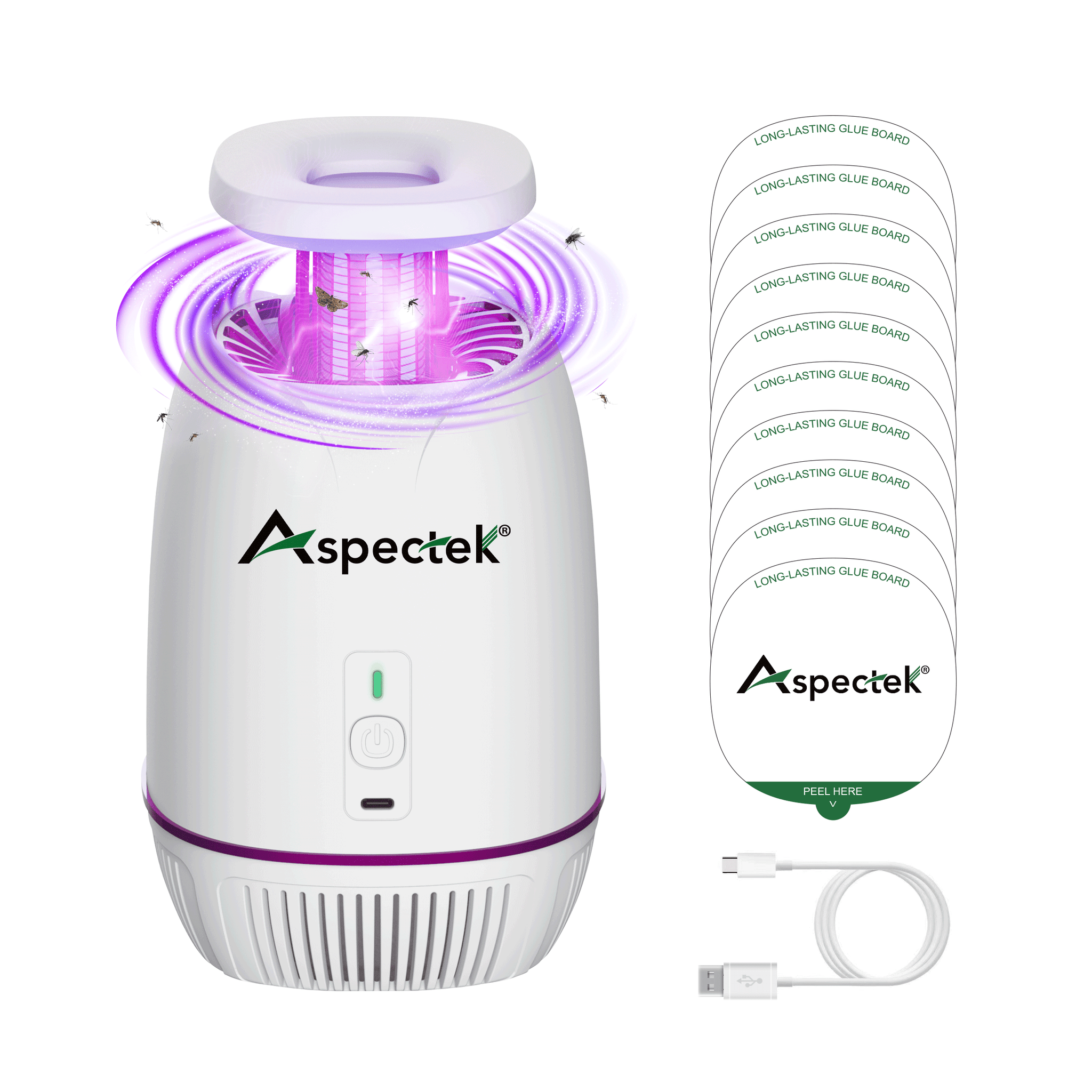 Indoor Bug Zapper, 4 in 1 Insect Fly Zapper with UV Light,Powerful Electric Grid,Strong Fan and 10PCS Sticky Pads