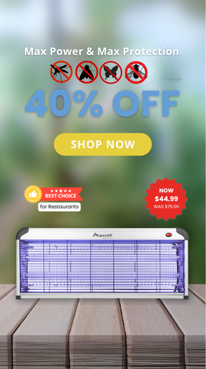 Powerful 40W electric bug zapper for indoor and outdoor insect control