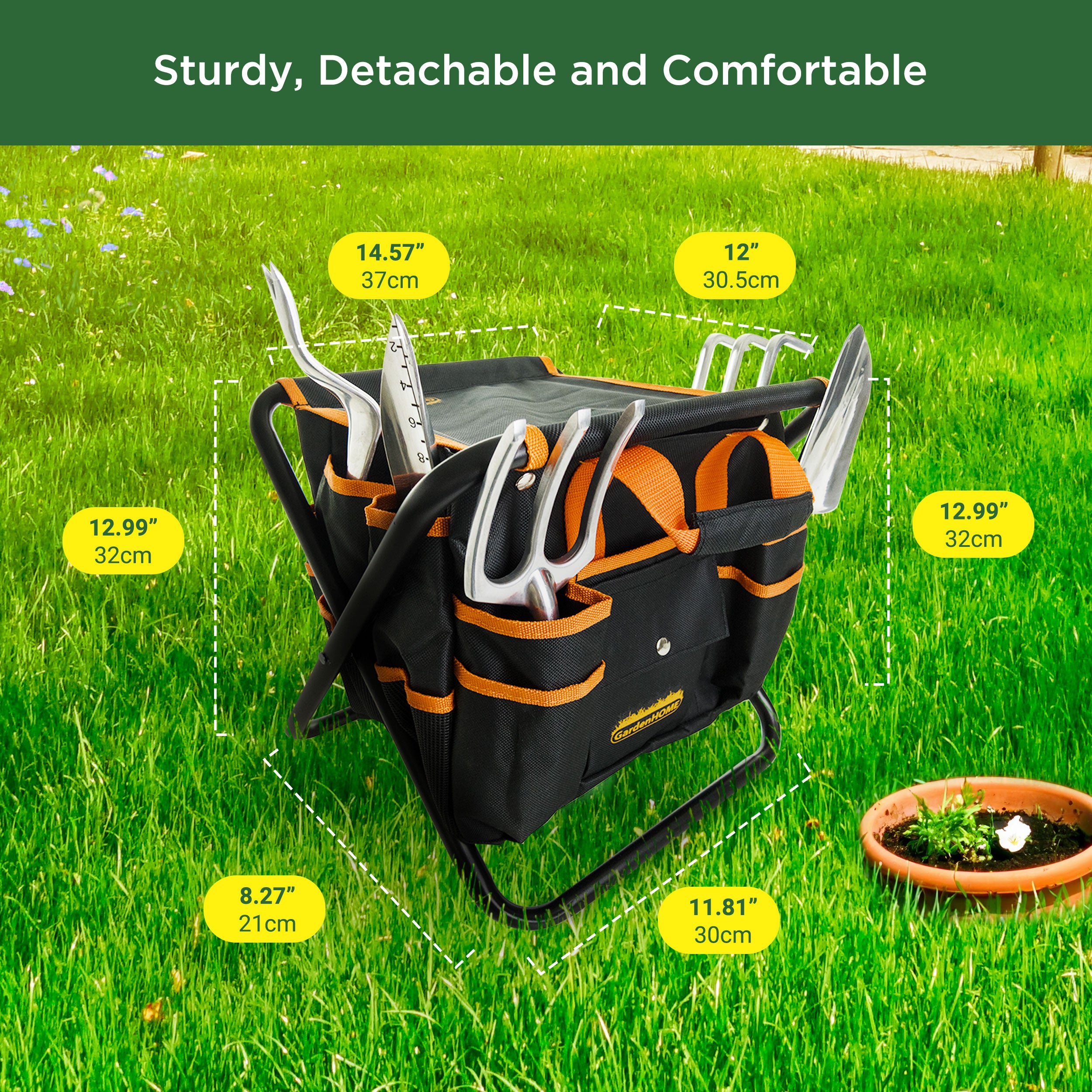 Durable garden hand tool for digging and planting