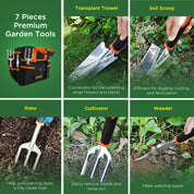 Durable garden hand tool for digging and planting