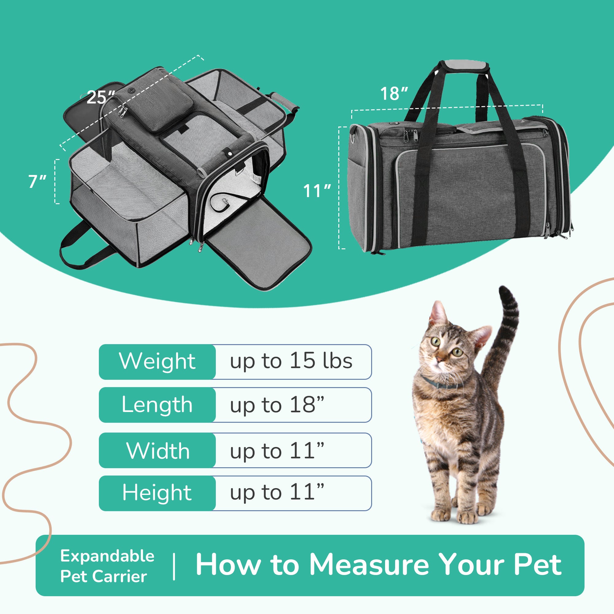 PetsN'all Pet Carrier, Cat Carrier