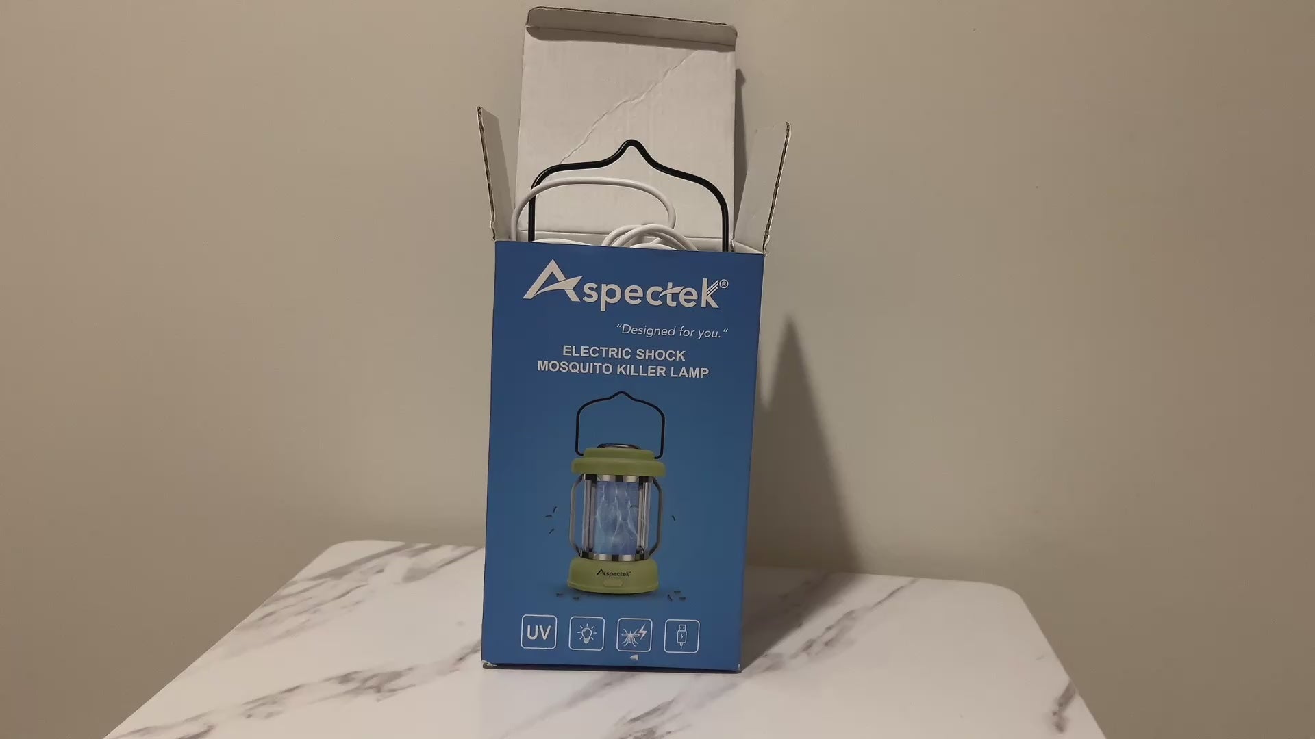 Aspectek Waterproof, Portable, Rechargeable Mosquito Zapper - Effective Insect Zapper for Outdoor and Indoor Use, Ideal for Camping, Patio, and Home Protection