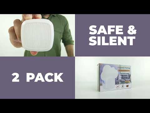 Aspectek Sticky Fly Insect Trap for Indoor, Plug-in Blue Light Bug Trap, Odorless, Noiseless, Chemicaless, with 12 Packs of Sticky Glue Pads (2 Pack)