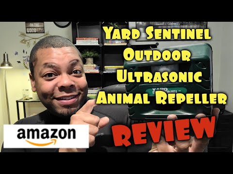 Yard Sentinel + Remote Control Outdoor Ultrasonic Animal Repeller – Waterproof, Motion Sensor, Adjustable Volume – Cat Repellent, Skunk Repellent, and Bird Repellent
