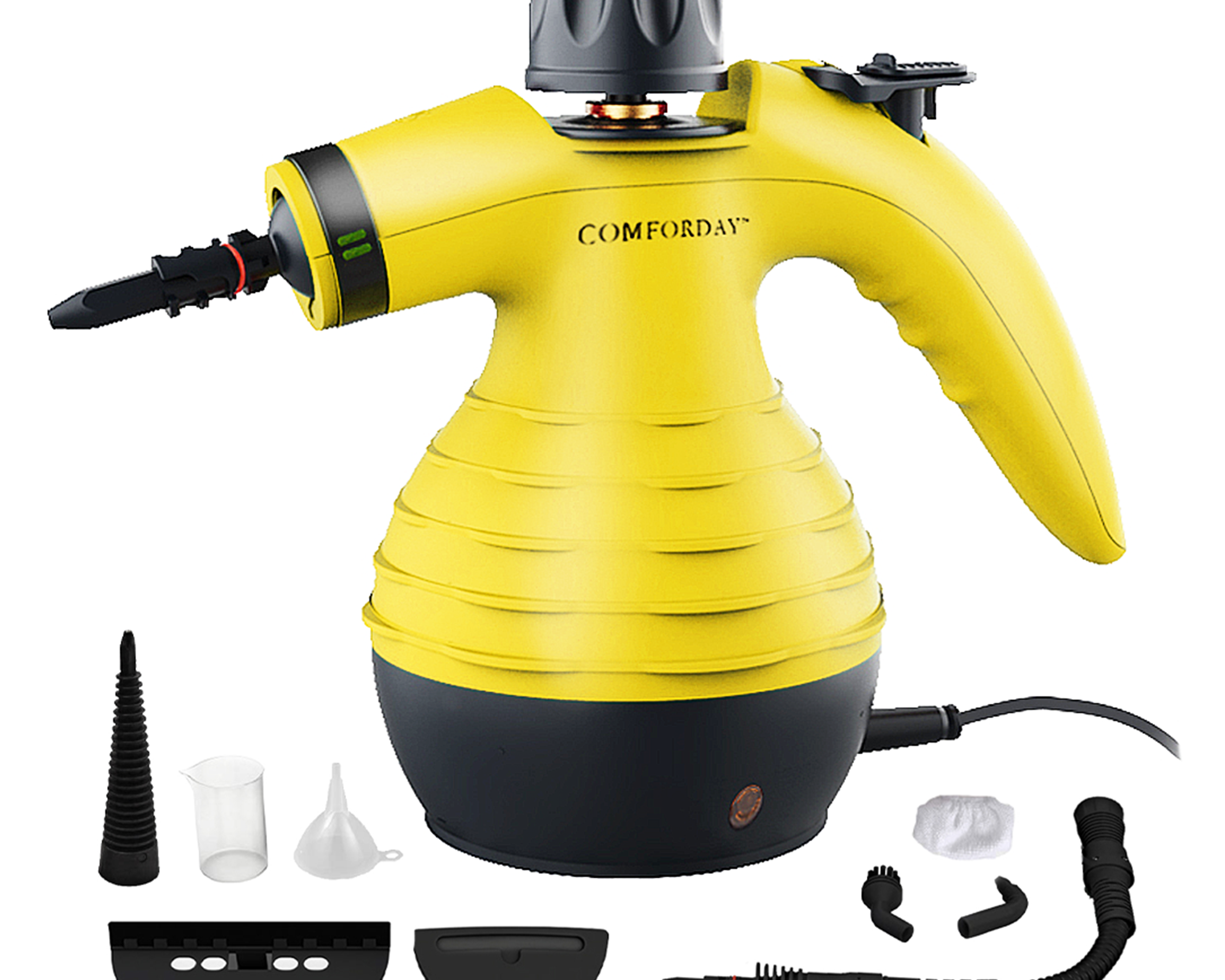 Effortless cleaning at your fingertips: Comforday Multi-Purpose Handheld Pressurized Steam Cleaner with 9-Piece Accessories