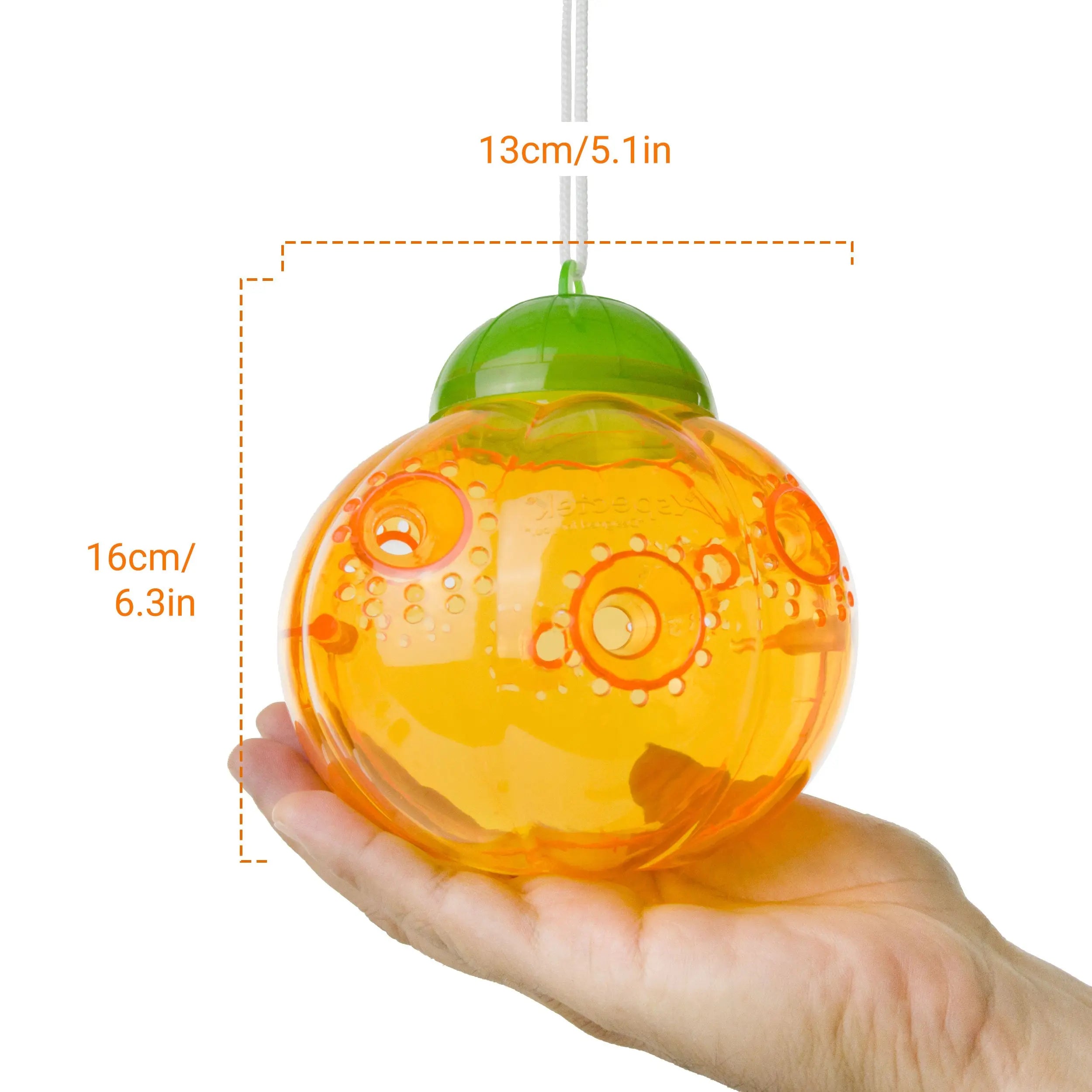 Aspectek Wasp Trap 2-Pack (Pumpkin Shape) Traps Wasps, Bee Traps Hornets, and Bees (Wasp Trap)