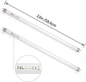Aspectek Bug Zapper Replacement UV Lamp Bulb Light Tube 20W for 40W Electronic Bug Zapper, 2-Pack