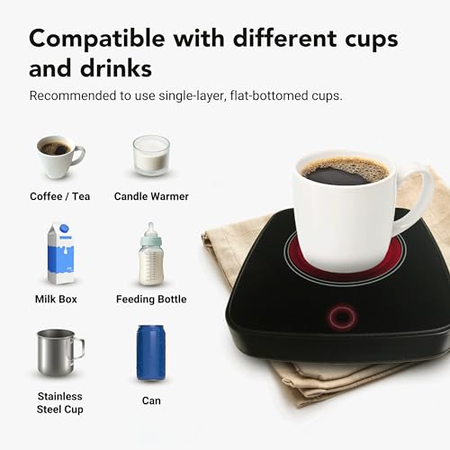 Electric Coffee Warmer for Desk with 3 Temperature Settings