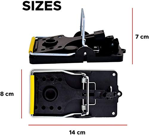 ASPECTEK Large Size Mouse Traps, Rat Traps, Reusable Rodent Solution, Pack of 6