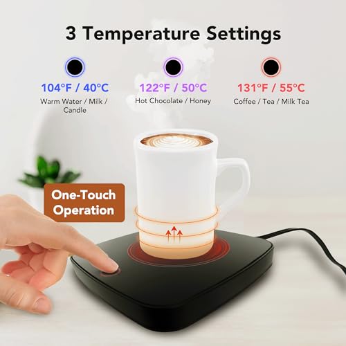 KitchenPROP Coffee Mug Warmer for Desk, Temperature Settings