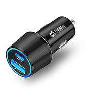 Nerdi 48W Fast USB C Car Charger Adapter with Power Delivery and Quick Charge 3.0