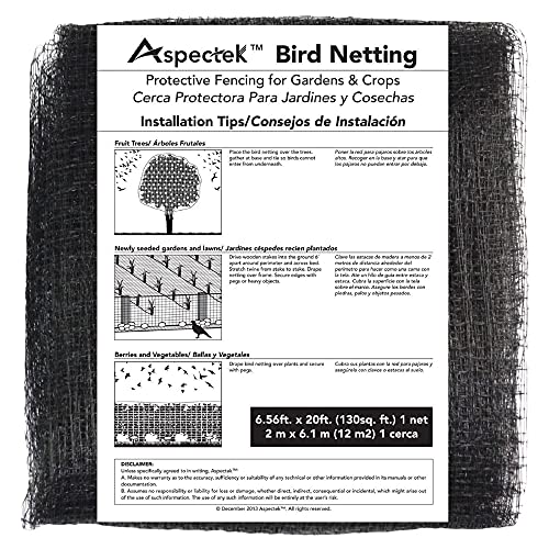 Aspectek Bird Netting Protective Fencing for Gardens and Crops, 7 X 20 Feet Netting Bird Block Garden Fence