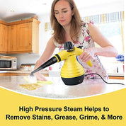 Effortless cleaning at your fingertips: Comforday Multi-Purpose Handheld Pressurized Steam Cleaner with 9-Piece Accessories