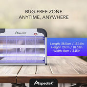 Upgraded indoor bug zapper with high-voltage electric grid and UV light for mosquitos, flies, and moths
