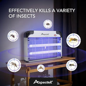 Upgraded indoor bug zapper with high-voltage electric grid and UV light for mosquitos, flies, and moths