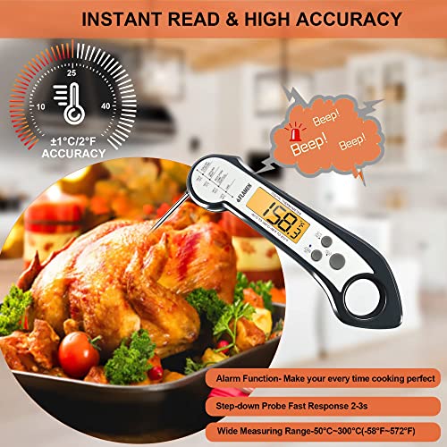 Flamen Digital Meat Thermometer, 2 in 1 Dual Probe Food Thermometer wi –  Aspectek
