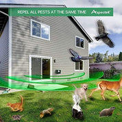 Deter unwanted guests with ease: Yard Sentinel +STROBE & Remote Control Outdoor Ultrasonic Animal Repeller with Motion Sensor