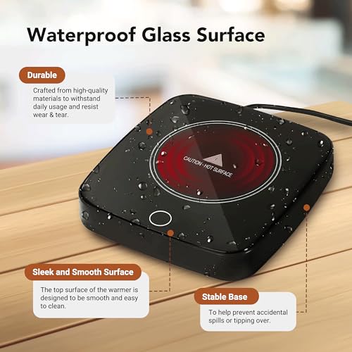 Electric Coffee Warmer for Desk with 3 Temperature Settings