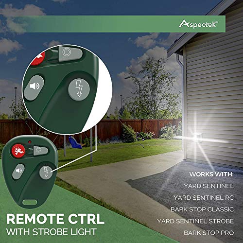 Aspectek Ultrasonic Outdoor Animal Pest Repellent, Yard Sentinel RC Pest Repeller Pest Control with Motion Detector, 4 Key Remote - Rodents, Cats, Rats, Mouse, Mice, Deer, Bear, Raccoon, Sound Frequency: 15 kHz -18 kHz