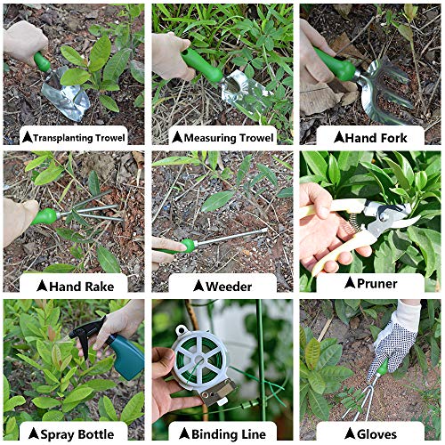 Garden Hand Tool Set Equipment with Tote Bag Adjustable and Apron