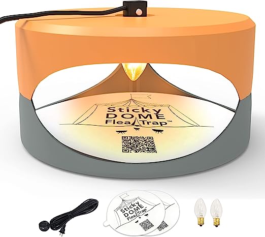 Aspectek  Trapest Sticky Dome Bug Trap with 2 Glue Discs. Odorless Cleaner and Flea Killer Trap Pad